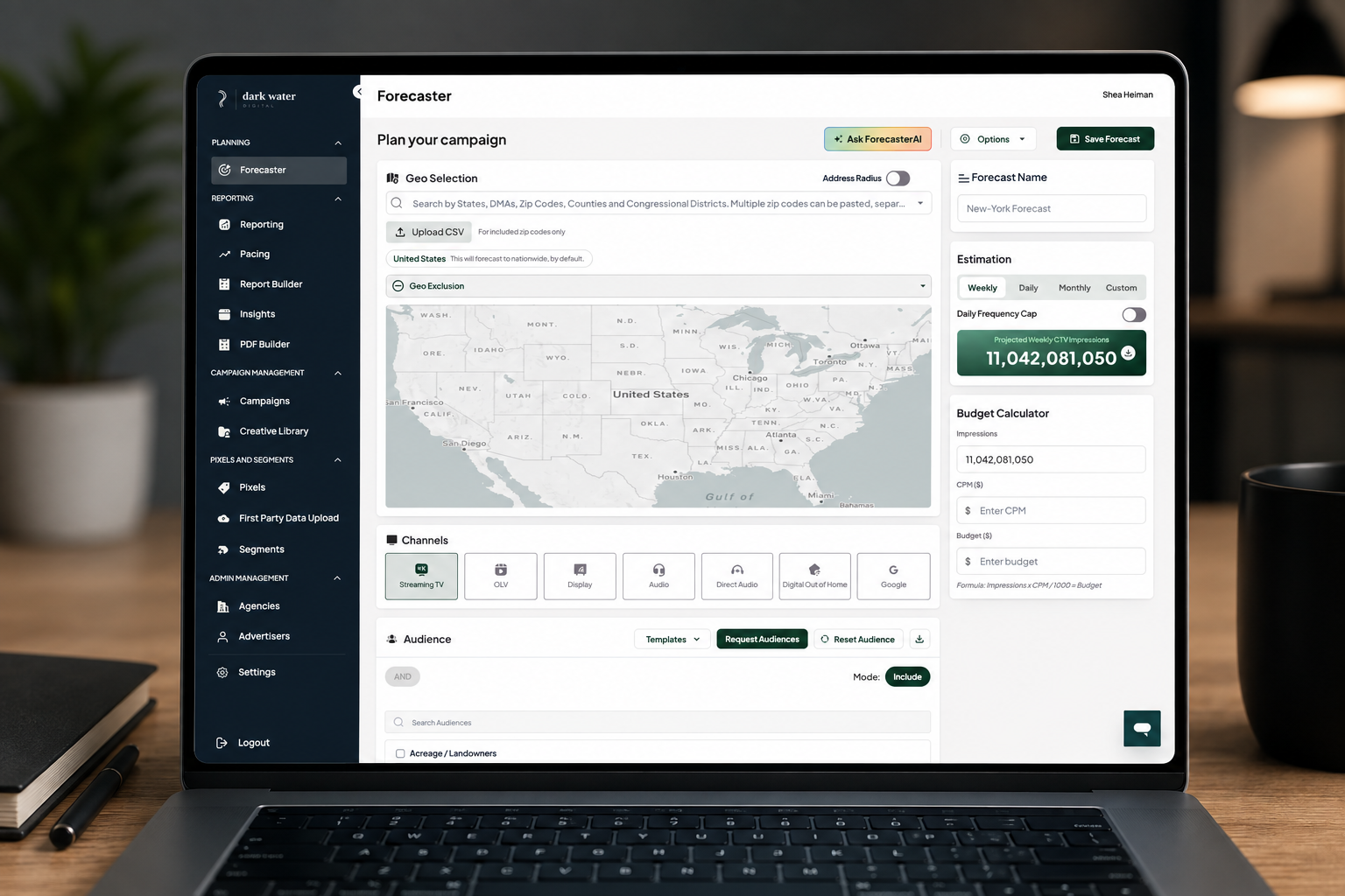Campaign builder and forecaster